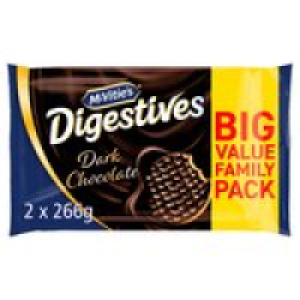 McVities Digestives Dark Chocolate Biscuits Twin Pack