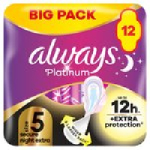 Always Platinum Sanitary Towels Secure Night Extra Size 5