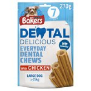 Bakers Dental Delicious Large Dog Chews Chicken