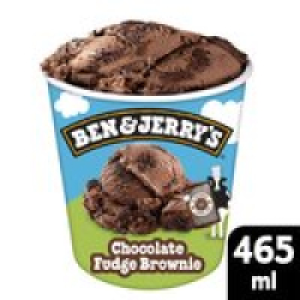 Ben & Jerrys Chocolate Fudge Brownie Ice Cream Tub 465ml