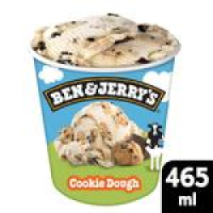Ben & Jerrys Cookie Dough Vanilla Ice Cream Tub