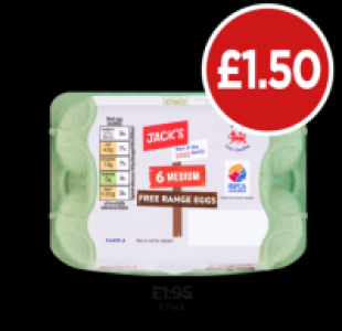 Jacks Medium Eggs £1.50