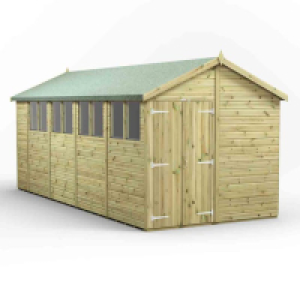 RobertDyas  Power 18x8 Premium Apex Double Door Garden Shed