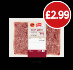 Jacks Beef Mince £2.99