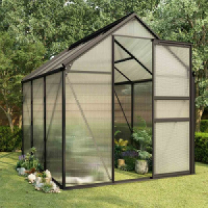 vidaXL Greenhouse Anthracite Aluminium 3.61 m2 £183.99