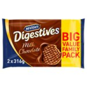 McVities Digestives Milk Chocolate Biscuits Twin Pack