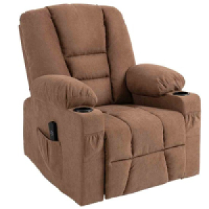 RobertDyas  HOMCOM Riser And Recliner Chair w/ Remote, Brown