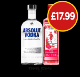 Absolut Vodka, Beefeater Pink Strawberry