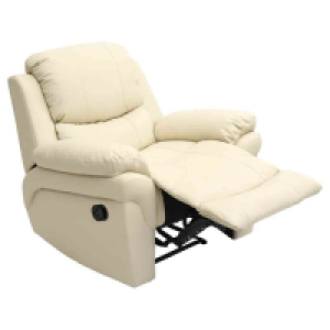 RobertDyas  Madison Real Leather Recliner Armchair - Cream