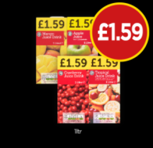 Juice Drink Mango, Apple, Cranberry, Tropical £1.59