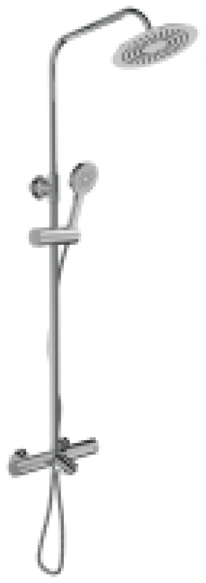 Wickes  Hadleigh Wall Mounted Dual Outlet Bath Shower Mixer - Chrome
