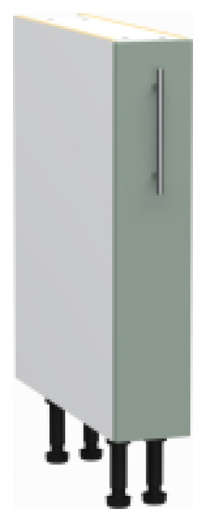 Wickes  Wickes Orlando Reed Green Base Unit - 150mm