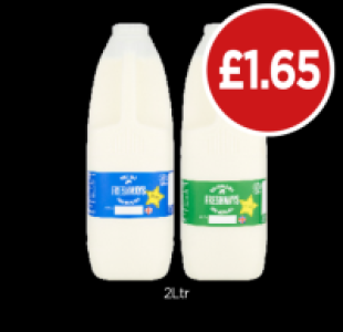 Freshways Milk Whole, Semi-Skimmed £1.65