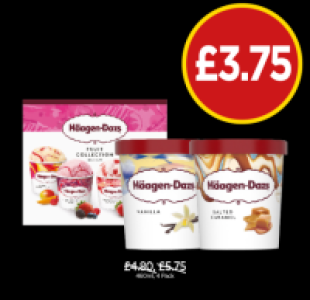 Häagen-Dazs Fruit Collection Pack, Vanilla, Salted Caramel