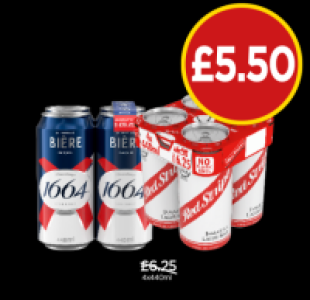 Budgens  Kronenbourg, Red Stripe
