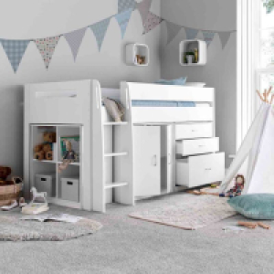 Bedmaster Lacy White Storage Mid Sleeper
