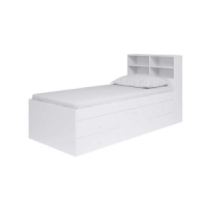 Kudl Captains Single 3Ft Cabin Bed With Bookcase Headboard