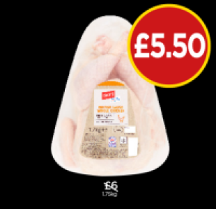 Jacks British Large Whole Chicken £5.50