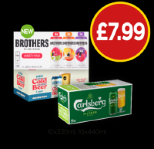 Brothers Variety Pack, Brewdog Cold Beer, Carlsberg