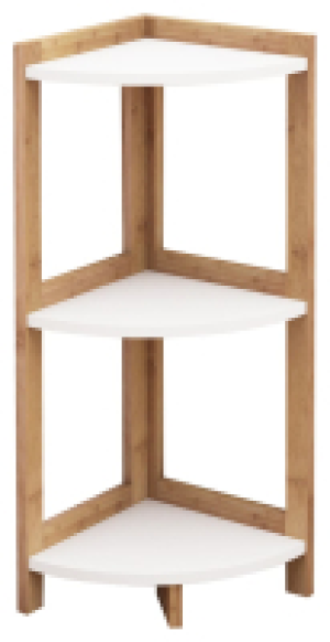Bamboo 3 Tier Corner Shelving Unit - 710 x 250mm