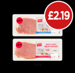Budgens  Jacks Back Bacon Rashers Smoked, Unsmoked