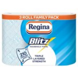 Regina Blitz Kitchen Roll 210 Supersized Sheets 3 Roll