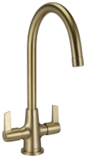 Wickes  Bristan - Echo Easyfit Mono Sink Mixer - Brushed Brass