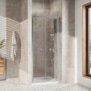 Roman Innov8 8mm Chrome Framed Bi-Fold Door Only - 1000mm