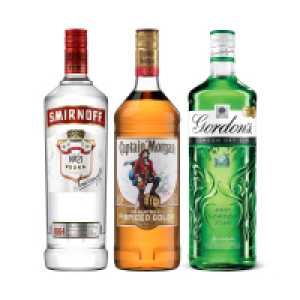 SuperValu  Smirnoff, Gordon’s Gin & Captain Morgans Spiced Rum