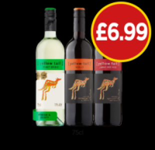 Yellow Tail Pinot Grigio, Merlot, Jammy Red Roo
