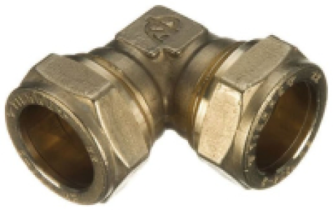 Wickes  Primaflow Brass Compression Elbow - 22mm Pack Of 10
