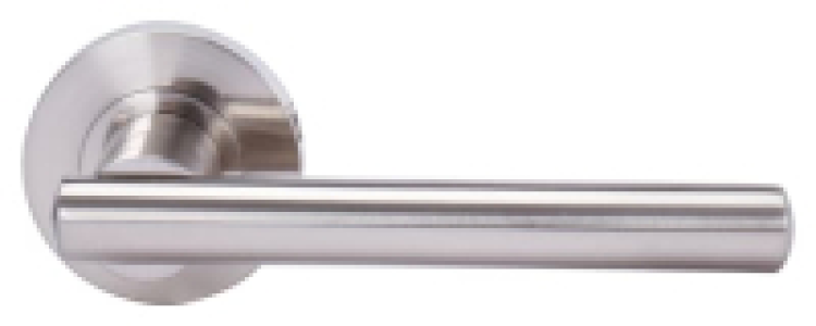 Wickes  Berlin Satin Nickel Round Rose Door Handle - 1 Pair