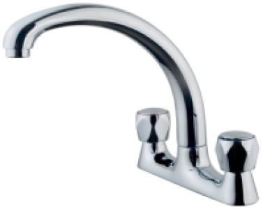 Wickes Trade Deck Kitchen Sink Mixer Tap - Chrome