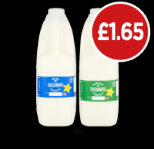 Budgens  Freshways Milk Whole, Semi-Skimmed