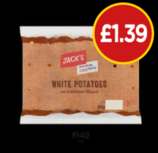 Jacks White Potatoes £1.39