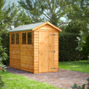 Powersheds Apex Overlap Dip Treated Shed - 8 x 4ft