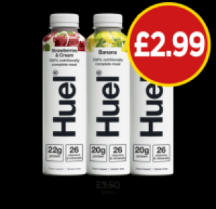 Huel Strawberries & Cream, Banana, Chocolate