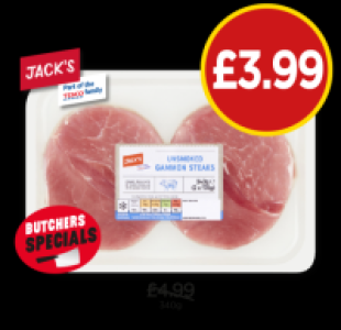 Budgens  Jacks Unsmoked Gammon Steaks
