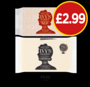 Ivys Reserve Cheese Red, Vintage Cheddar