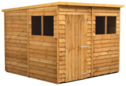 Wickes  Powersheds Pent Overlap Dip Treated Shed - 8 x 8ft