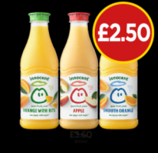 Budgens  Innocent Orange With Bits, Apple, Smooth Orange