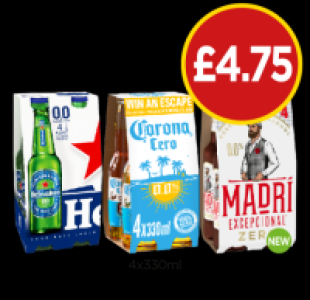 Heineken 0.0, Corona Zero, Madri Zero