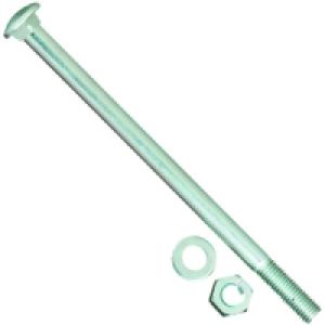 Wickes  Wickes Carriage Bolt Nut & Washer - M8 x 75mm - Pack of 6