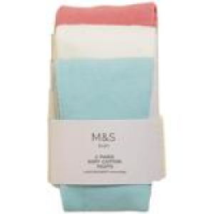 3pk Cotton Rich Baby Tights (0-3 Yrs)