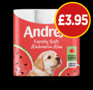Budgens  Andrex Family Soft Watermelon Wow