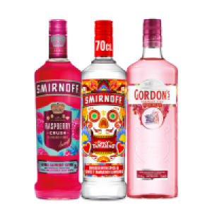 SuperValu  Smirnoff Raspberry Crush, Spicy Tamarind & Gordon’s Pink Gin