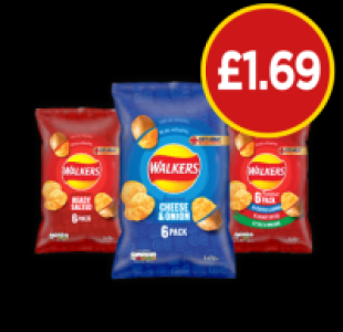 Budgens  Walkers Classic Variety, Cheese & Onion, Ready Salted