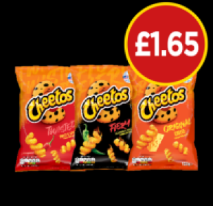 Budgens  Cheetos Twisted, Fiery, Original