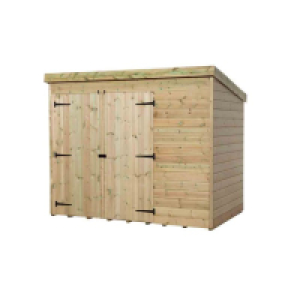 Empire 4000 Pent 8x4ft Wooden Garden Shed Double Door Le