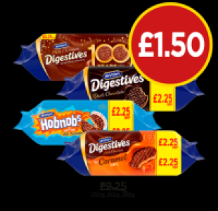 Budgens  McVities Digestives Milk, Dark, Caramel, Hobnobs